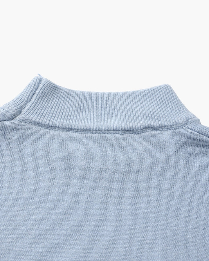 Essential Ribbed Mock Neck Jumper