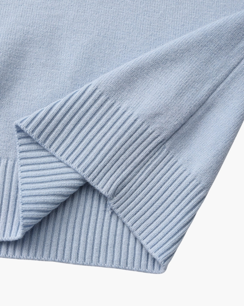 Essential Ribbed Mock Neck Jumper