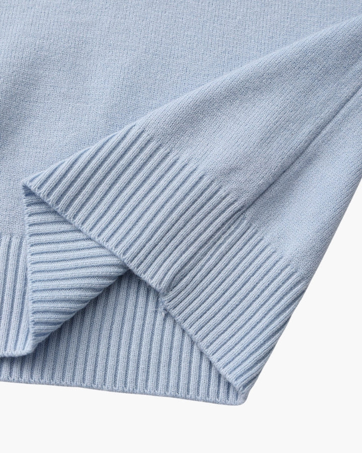 Essential Ribbed Mock Neck Jumper