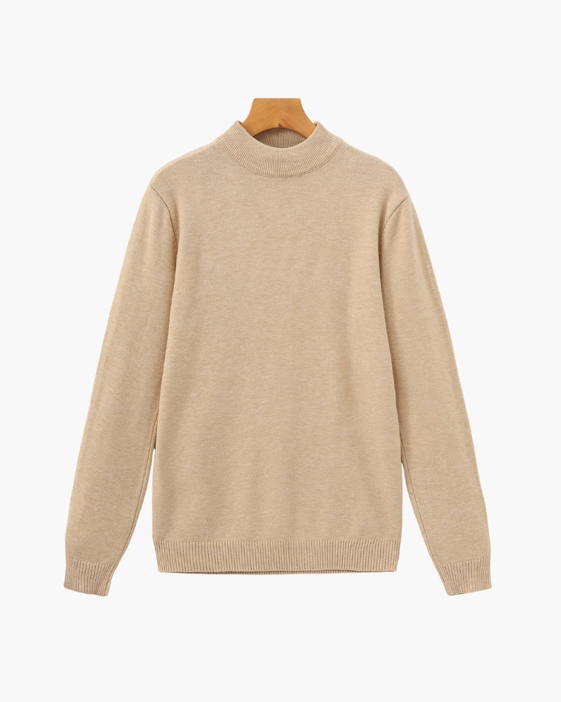 Essential Ribbed Mock Neck Jumper
