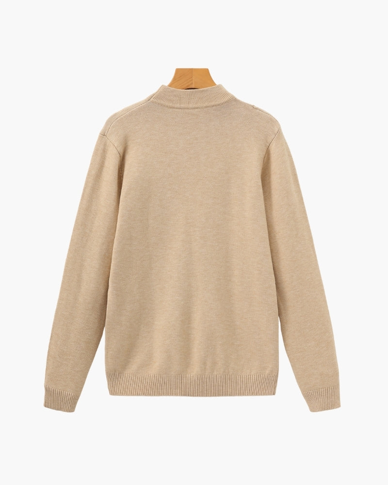 Essential Ribbed Mock Neck Jumper
