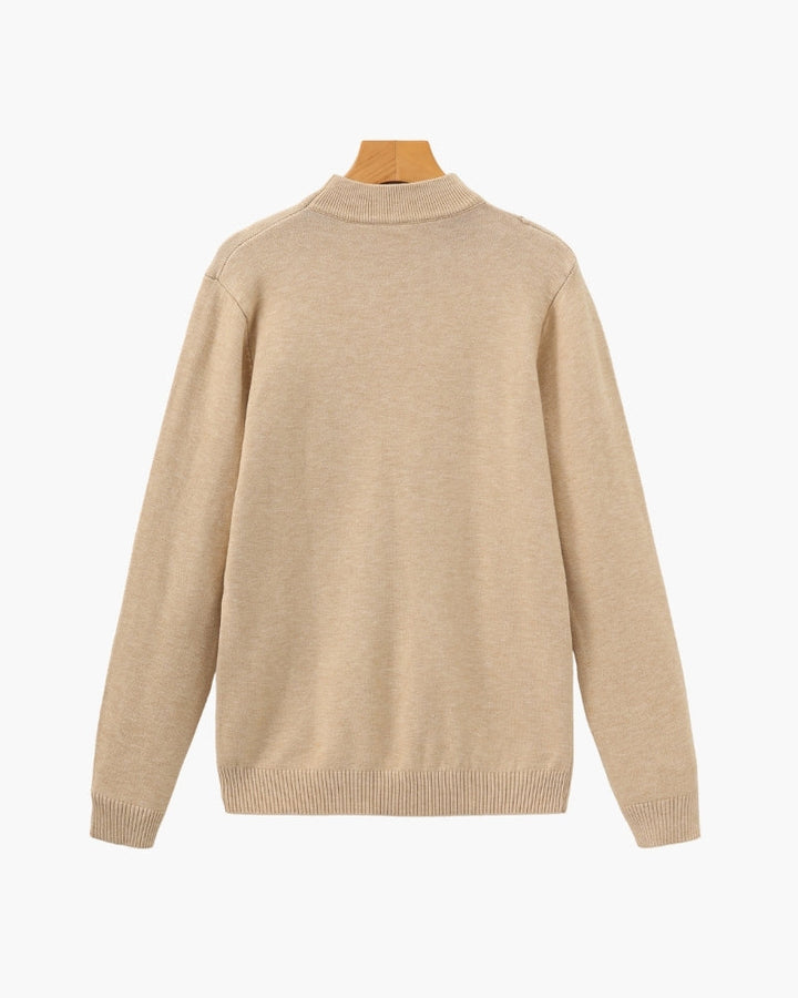 Essential Ribbed Mock Neck Jumper