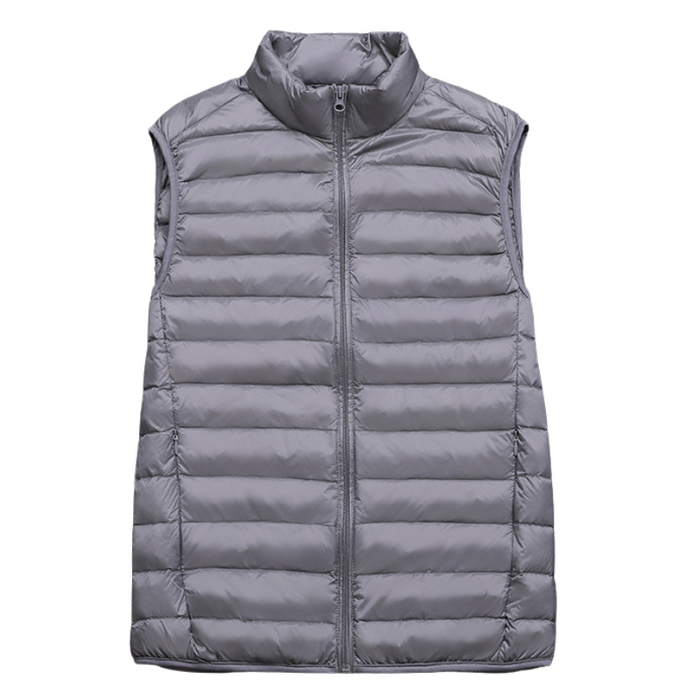 Men's Quilted Down Gilet with Stand Collar