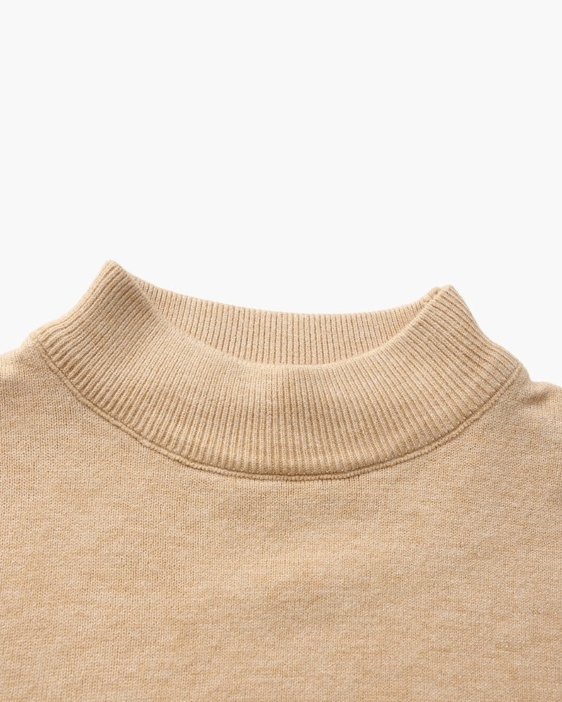Essential Ribbed Mock Neck Jumper