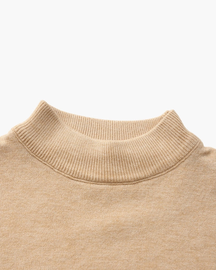 Essential Ribbed Mock Neck Jumper