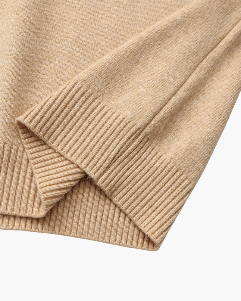 Essential Ribbed Mock Neck Jumper