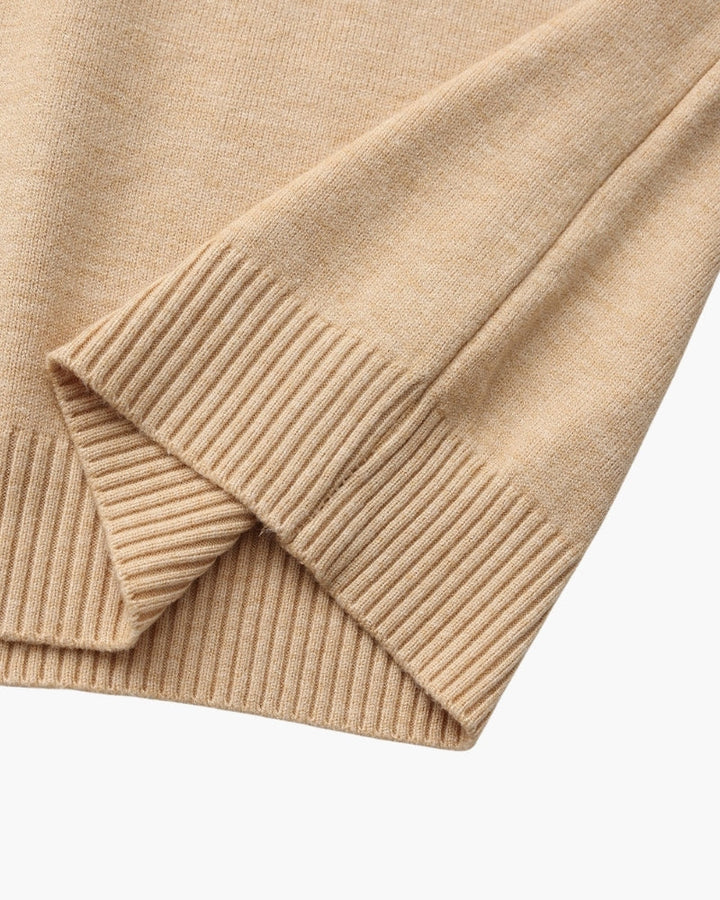 Essential Ribbed Mock Neck Jumper
