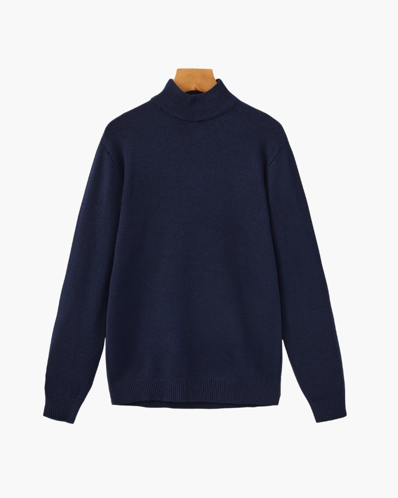 Essential Ribbed Mock Neck Jumper