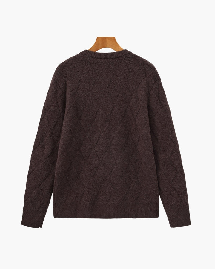 Diamond Knit Crewneck Jumper