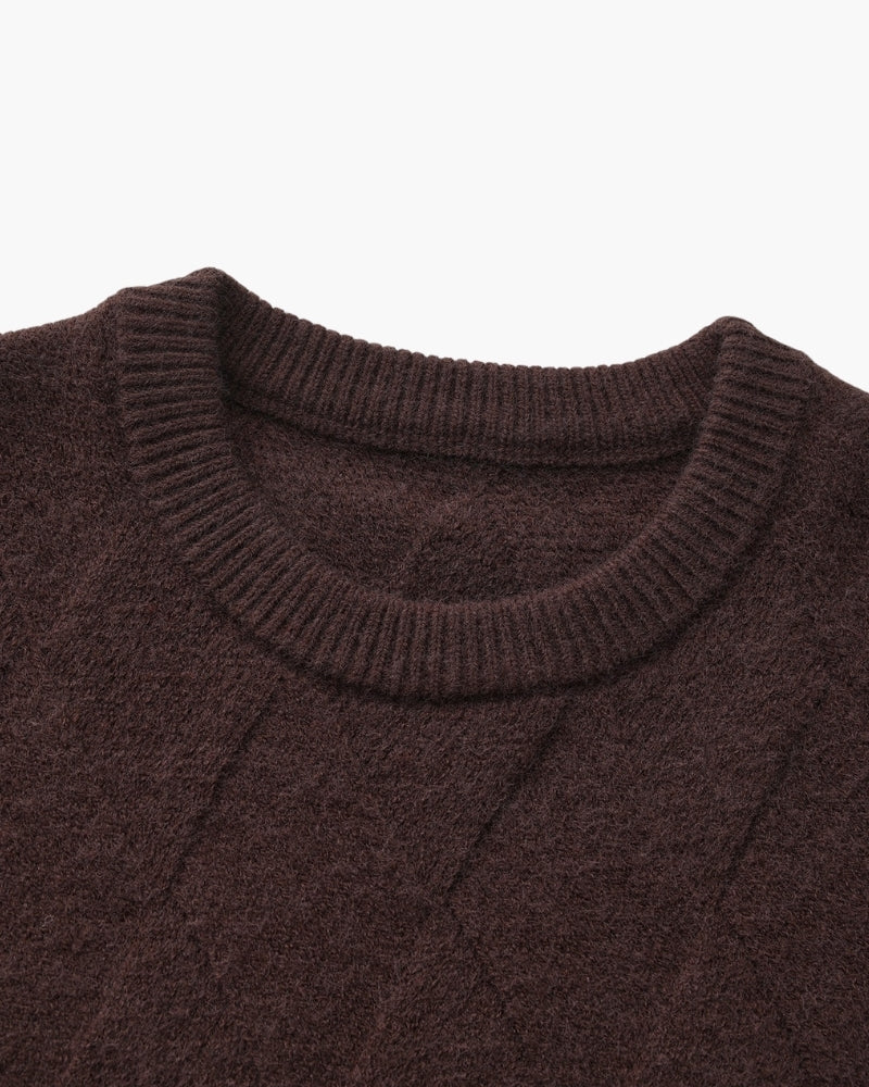 Diamond Knit Crewneck Jumper