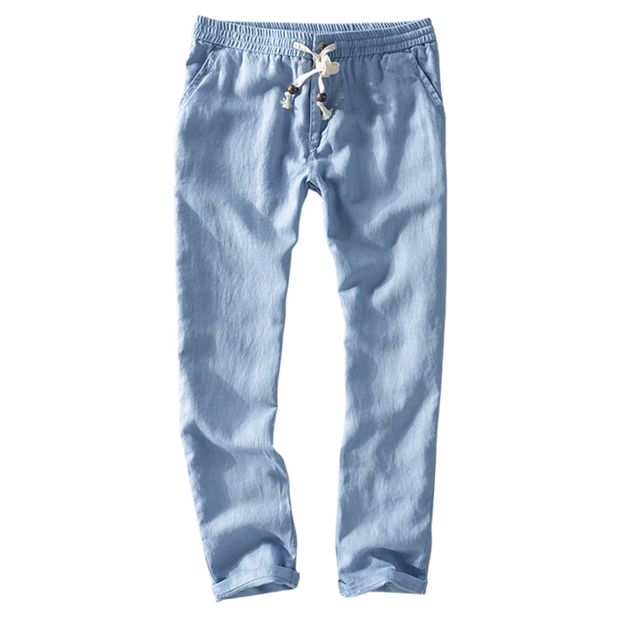 Men's Drawstring Trousers with Elastic Waist
