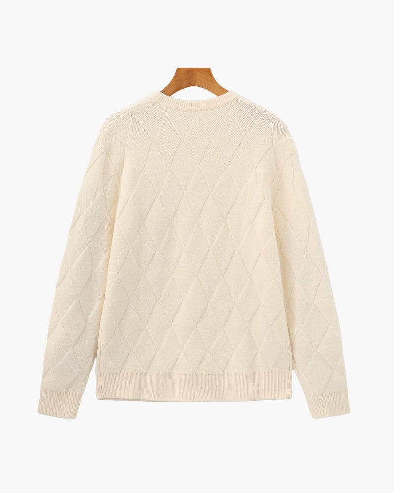 Diamond Knit Crewneck Jumper