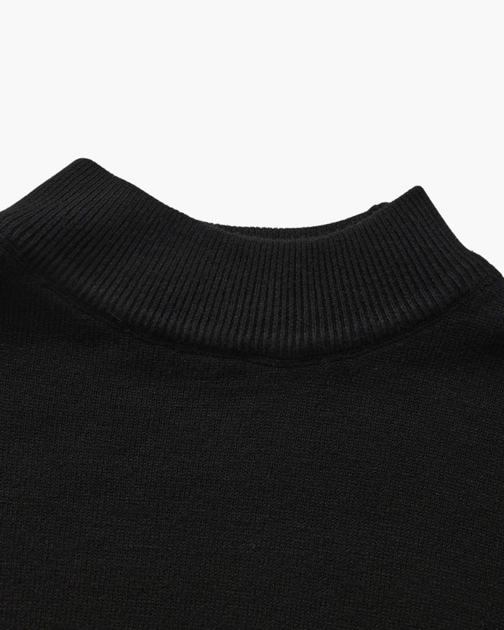 Essential Ribbed Mock Neck Jumper