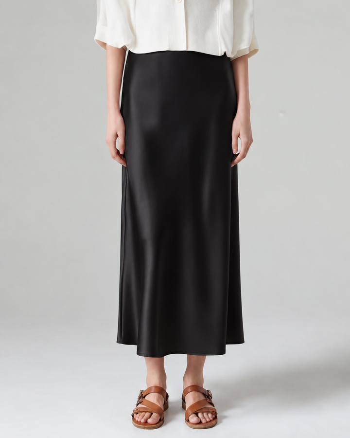 Old Money Silk Skirt