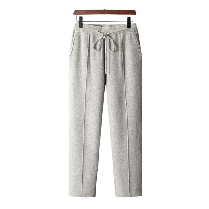 Women's Drawstring Trousers with Tapered Leg and Relaxed Fit