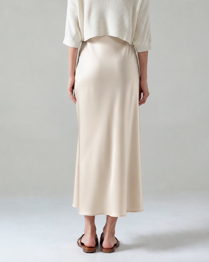 Old Money Silk Skirt