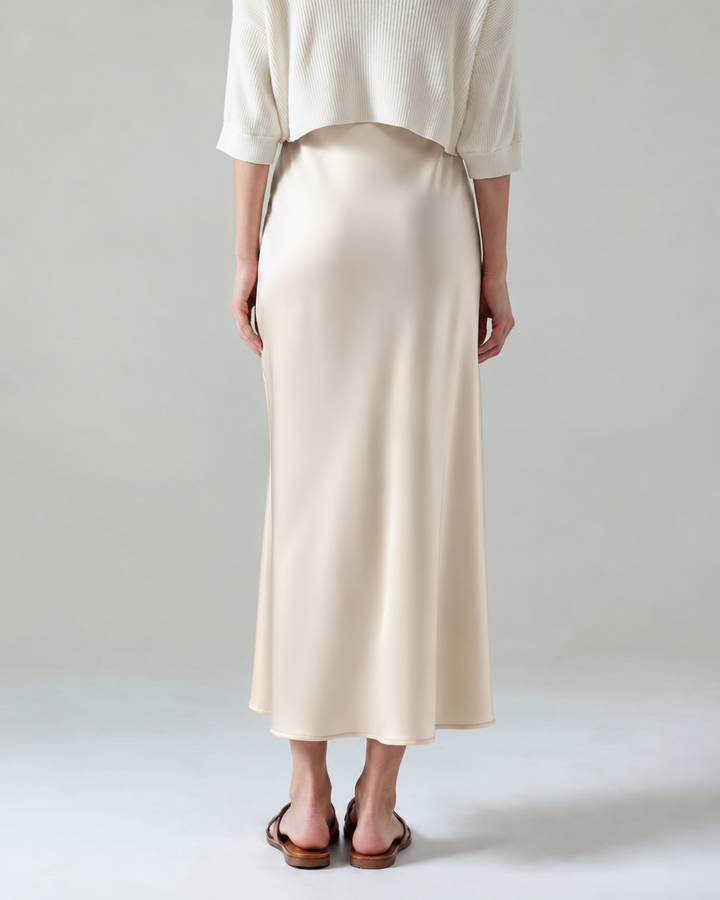 Old Money Silk Skirt