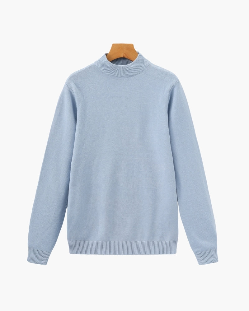 Essential Ribbed Mock Neck Jumper