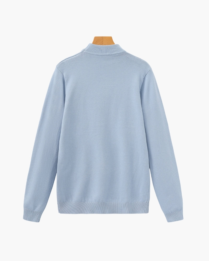 Essential Ribbed Mock Neck Jumper