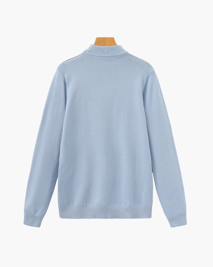 Essential Ribbed Mock Neck Jumper
