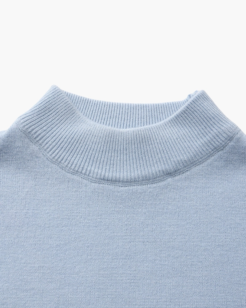 Essential Ribbed Mock Neck Jumper
