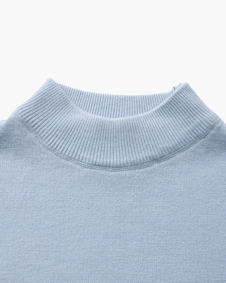 Essential Ribbed Mock Neck Jumper