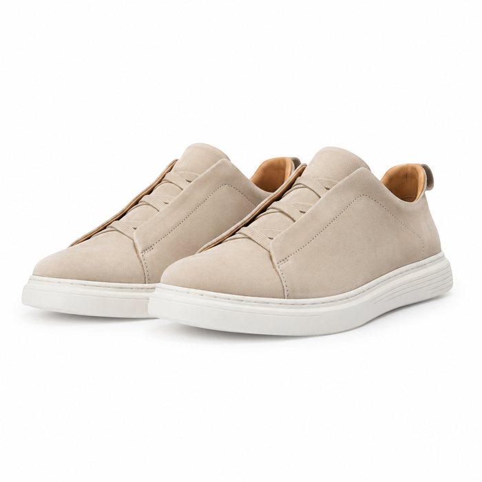 Slip-On Suede Trainers with Cushioned Sole