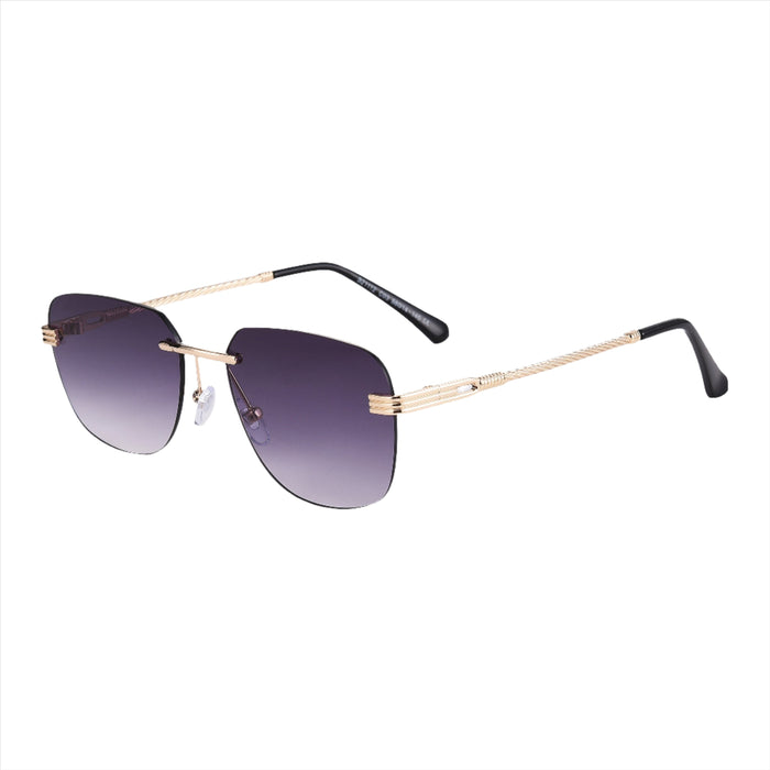 Rimless Aviator Sunglasses with Gradient Lenses