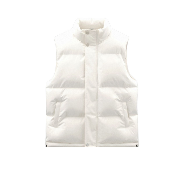 Women's Quilted Puffer Gilet with Stand Collar