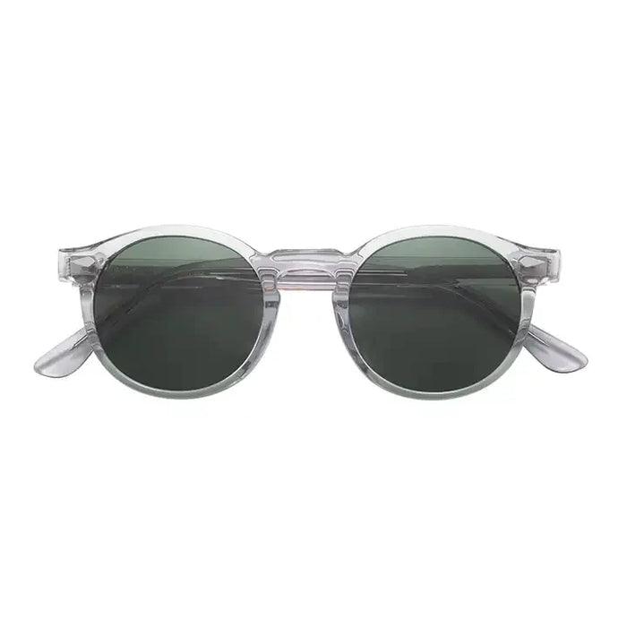 Round Sunglasses Transparent Frame UV Protection