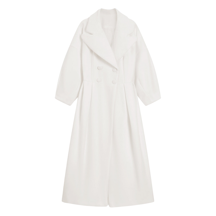 Women's Double-Breasted Trench Coat with Wide Lapels