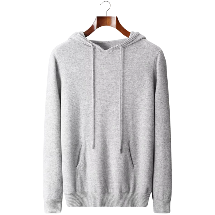Classic Knit Hoodie with Drawstring Hood and Kangaroo Pocket