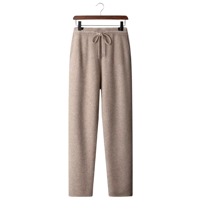 Women's Knit Lounge Trousers with Drawstring Waist
