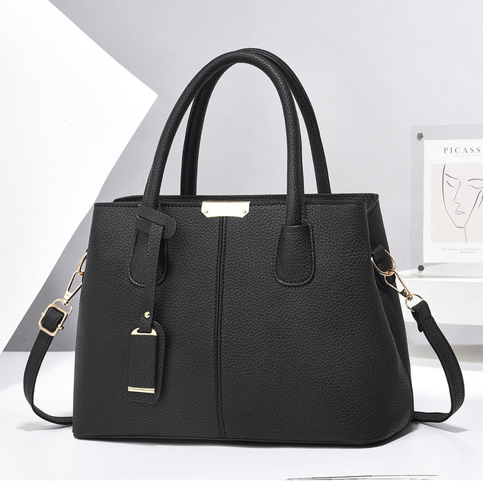 Imogen | Structured faux leather tote with shoulder strap