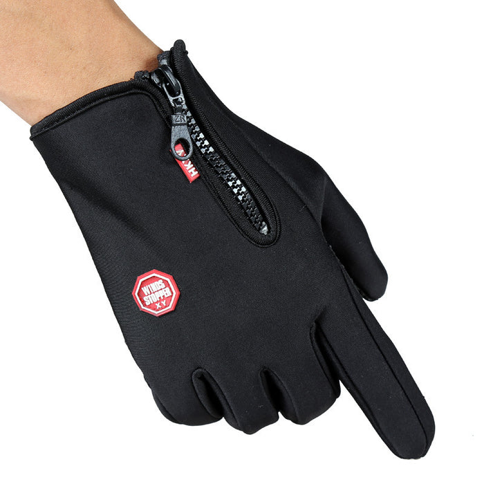 Evie | Touchscreen winter gloves with zip cuff and grippy palm