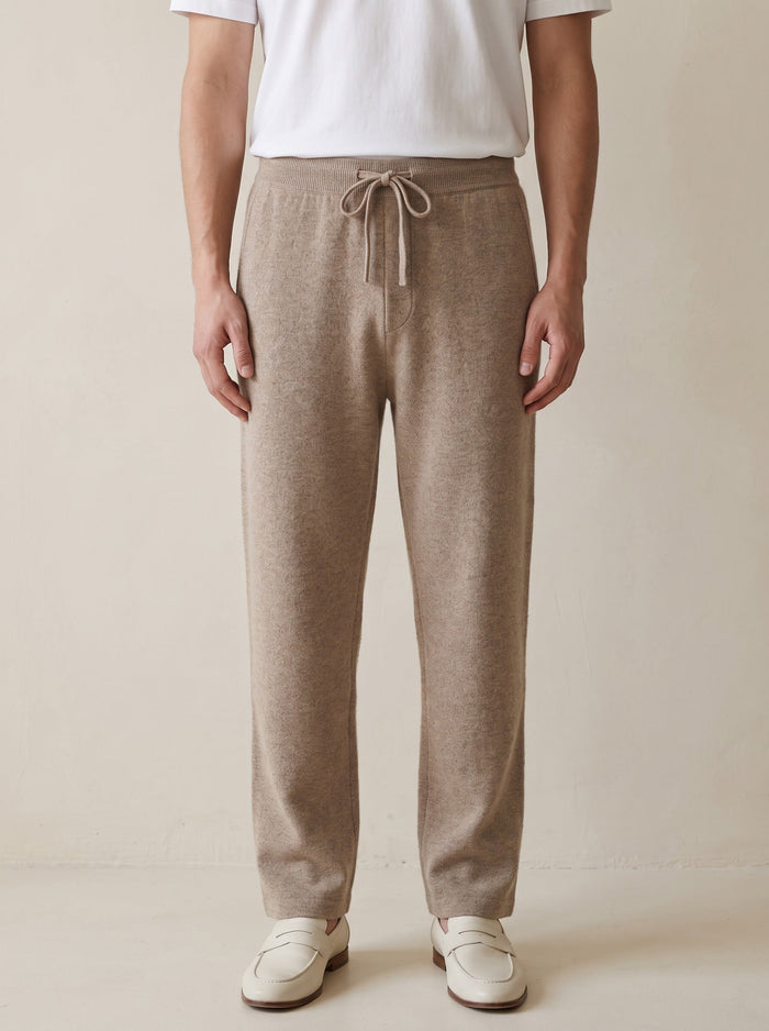 Men's Straight Trousers with Drawstring Waist