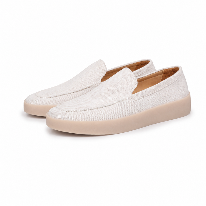 Men's Canvas Slip-On Loafers with Leather Lining