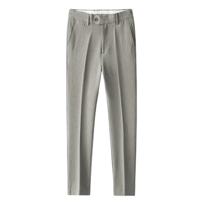 Men's Tailored Casual Trousers with Front Pleat Detail